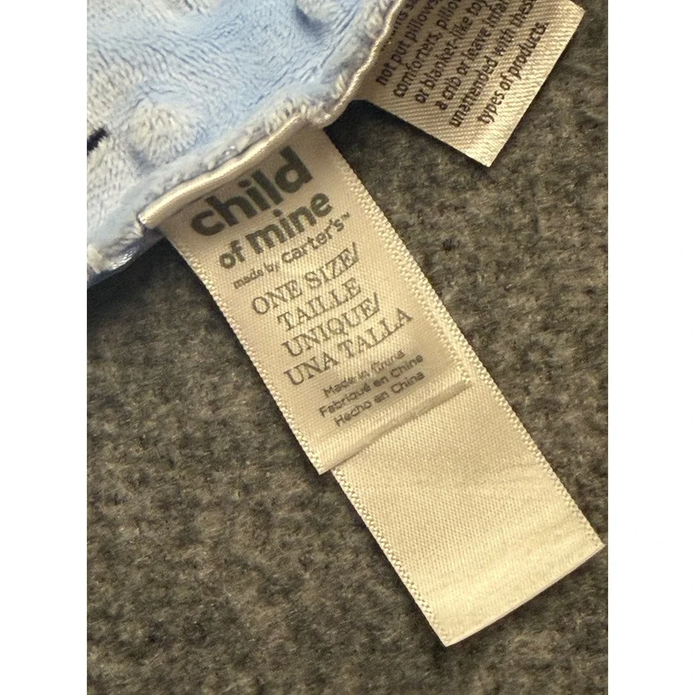 Child of Mine by Carters Puppy Dog I Love Mommy Blue Minky Dot Security Blanket